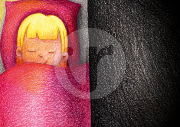 Illustrationen (S.7) für mein Kinderbuch "Besuch in der Weihnachtswerkstatt"