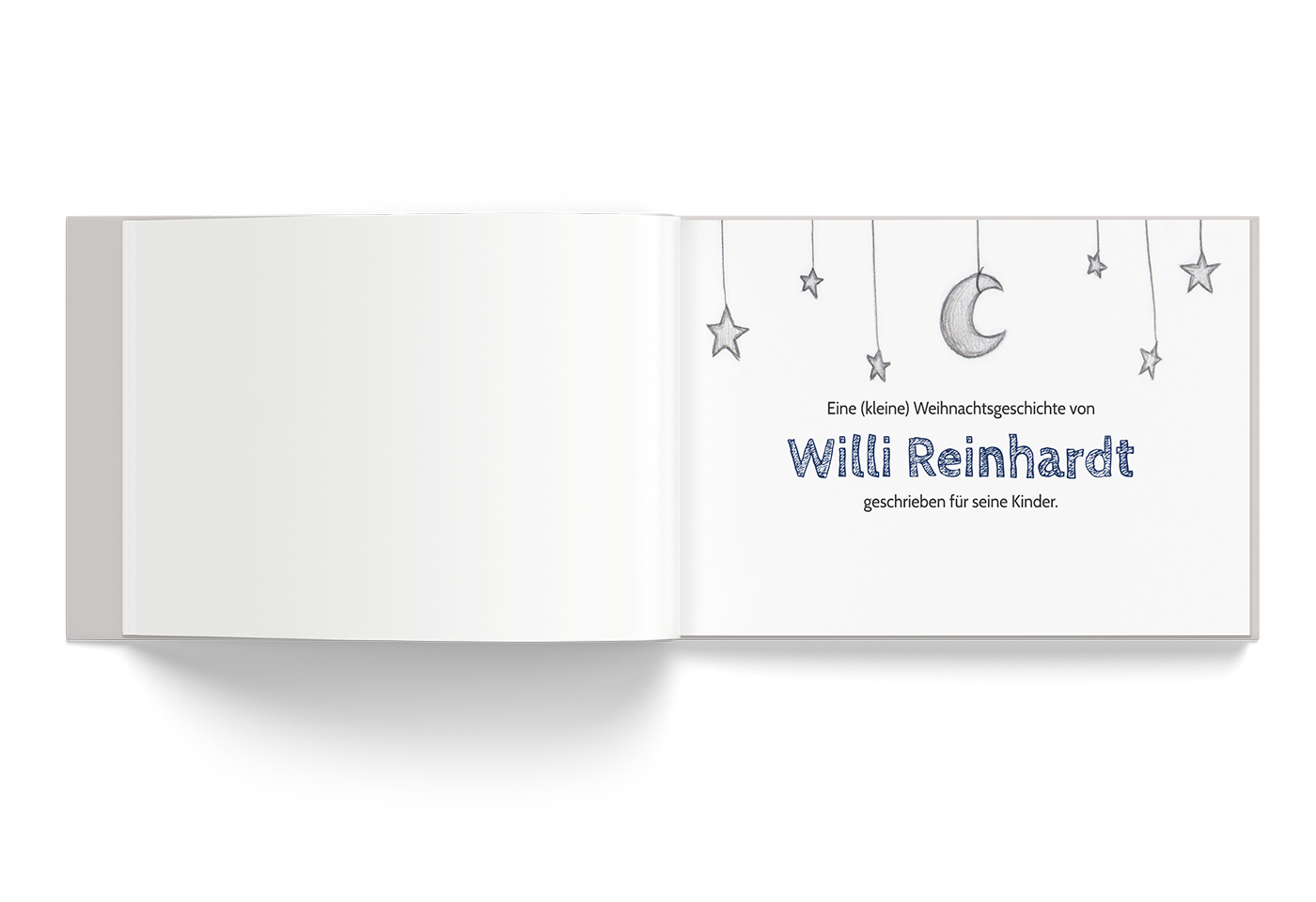 Buch-Gestaltung/Illustrationen (S.2) für mein Kinderbuch "Besuch in der Weihnachtswerkstatt"