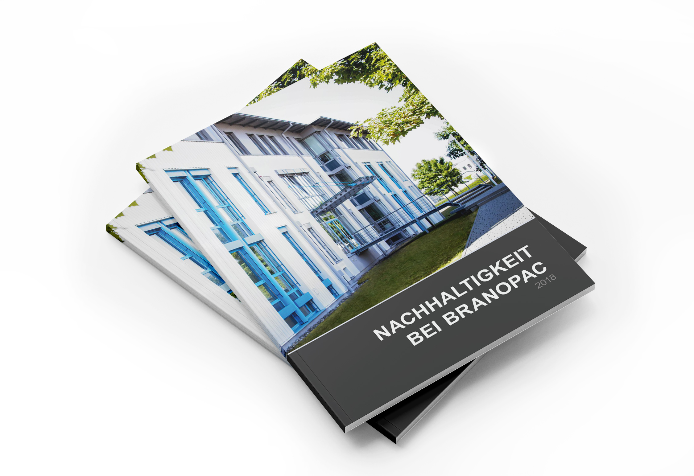 Broschüren-/Buchgestaltung und Infografiken/Illustrationen: BRANOpac Nachhaltigkeitsbericht (Cover)