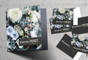 Printmedien – Geschäftsausstattung/Flyer- & Visitenkartendesign: blumenVOGT Giessen