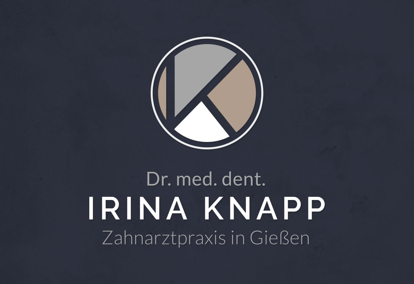 Logodesign: Dr. med. dent. Irina Knapp – Zahnarztpraxis Gießen