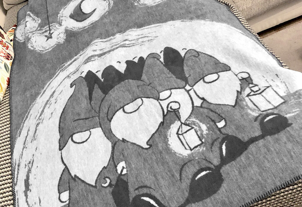 Illustration & Produduktdesign: Kolter mit Wichteln, Wichtelkolter, Weihnachtskolter