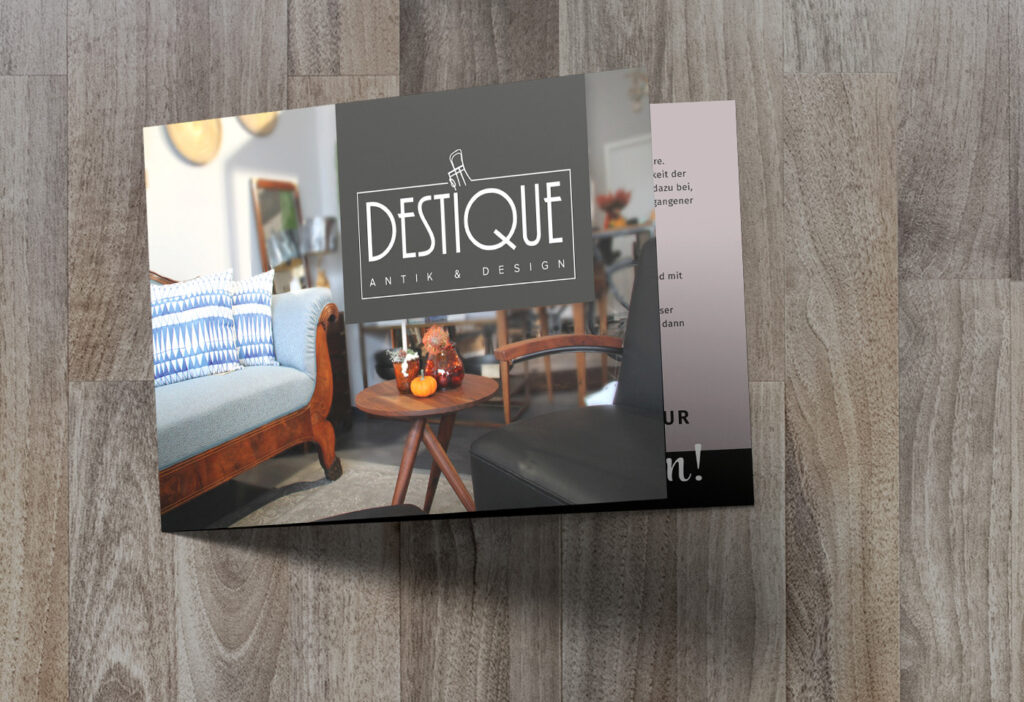 Flyerdesign für DESTIQUE - Antik & Design – Cover
