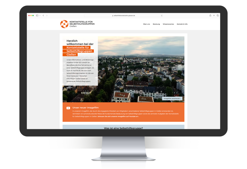 Wordpress-Website und Blog für die Selbsthilfe Kontaktstelle in Gießen – inklusive responsivem Webdesign