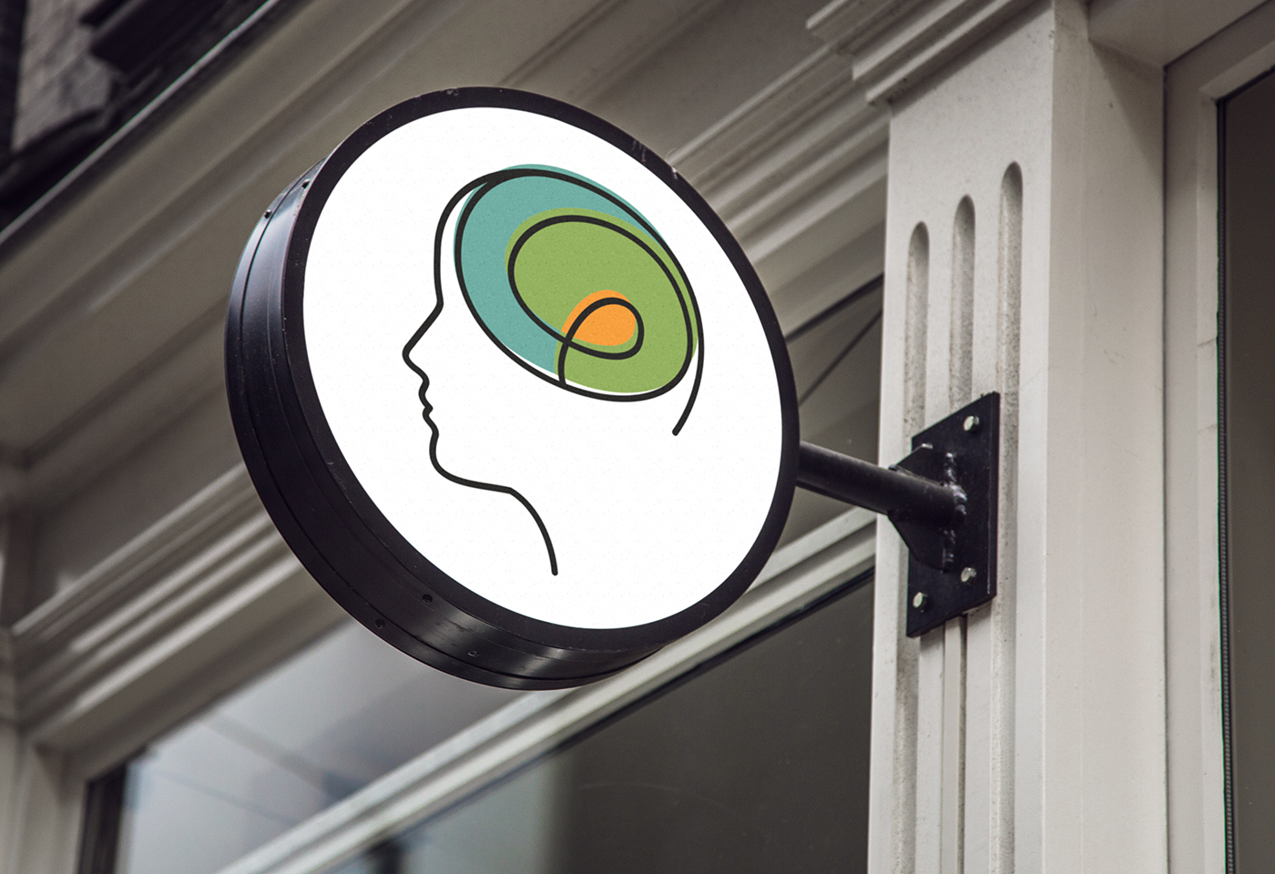 Logodesign für "Dr. Tozman & Kolleg:innen" in Frankfurt – Praxis für Psychotherapie (Mockup Türschild)