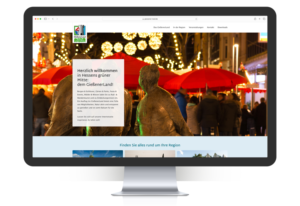 Wordpress-Website für Tourismus im Landkreis Gießen (LKGI) – www.giessener-land.de inklusive responsivem Webdesign