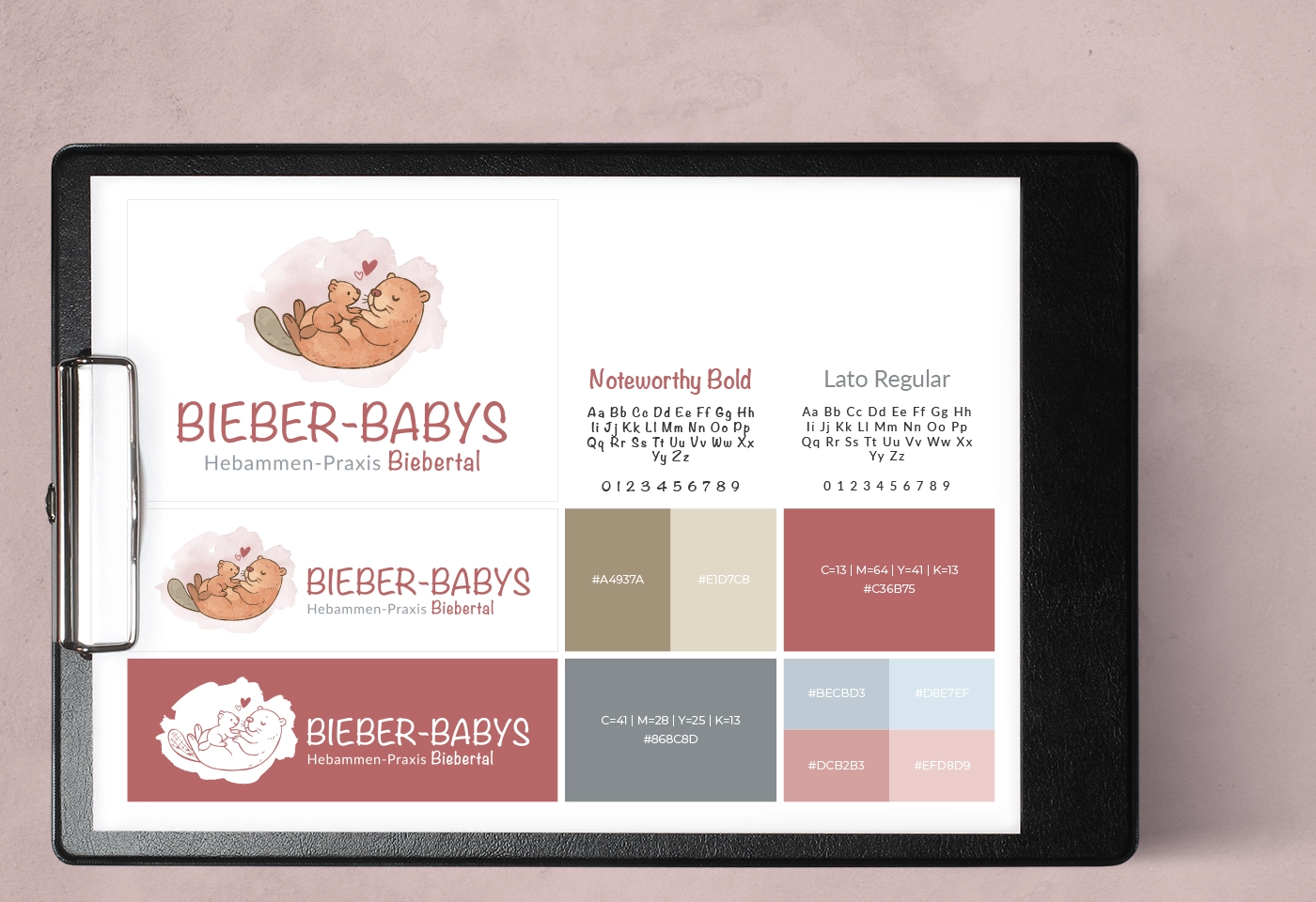 Logo & Corporate-Design für die Hebammen-Praxis "Bieber-Babys" in Bibertal